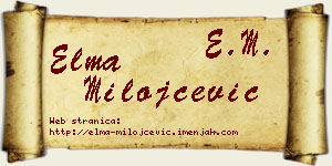 Elma Milojčević vizit kartica